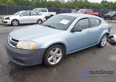 2013 Dodge Avenger Se из США, поврежденный, VIN 1C3CDZAB2DN644358